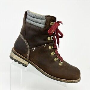 Kodiak Surrey II Waterproof Brown Leather Lace Up Hiking Boots US 10 Red Laces